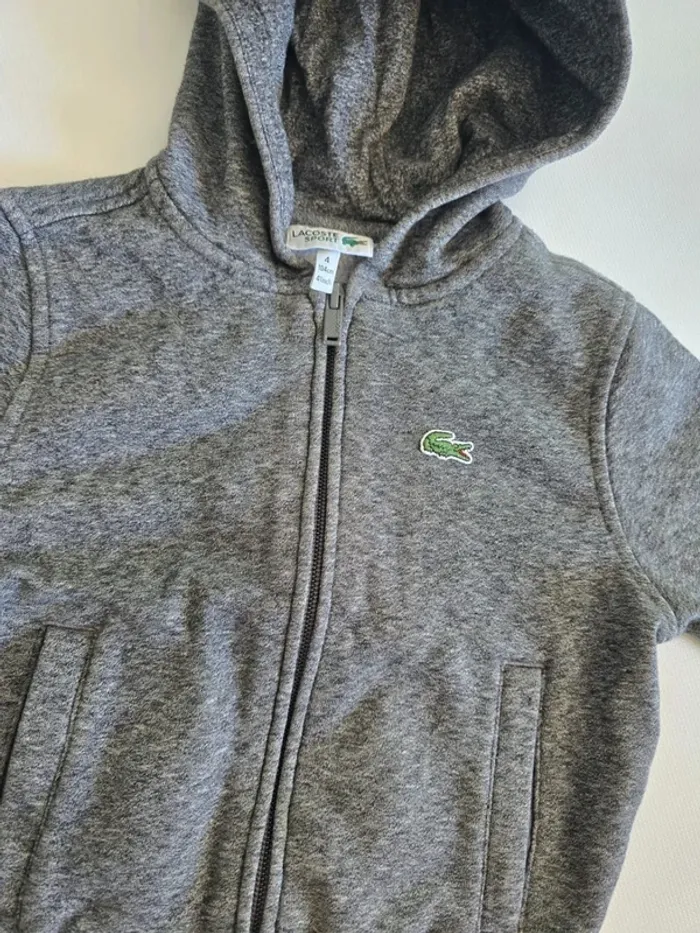 Gilet zippé à capuche lacoste - photo numéro 2