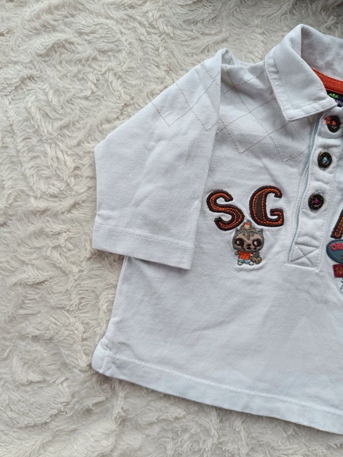 Polo chemise manches longues Garçon 1 mois Sergent major 100% coton - photo numéro 3