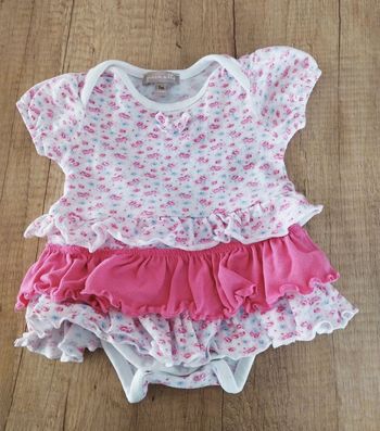 Body robe fille liberty fleurs taille 1 mois Grain de blé