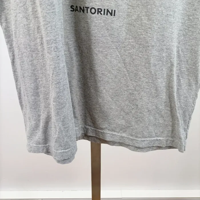 T-shirt gris Mythos Santorini bière grecque casual 100% coton L A1509 - photo numéro 5