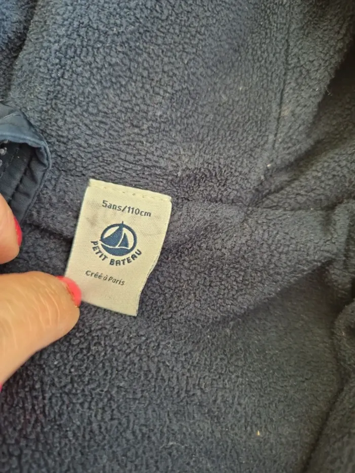 Petit bateau doudoune marine taille 5 ans - photo numéro 3