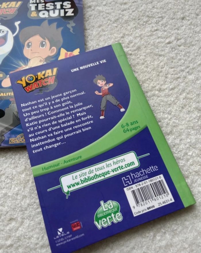 📚yo-kai watch bibliothèque verte 6-8 ans + cahier d’activité offert 📚 - photo numéro 2