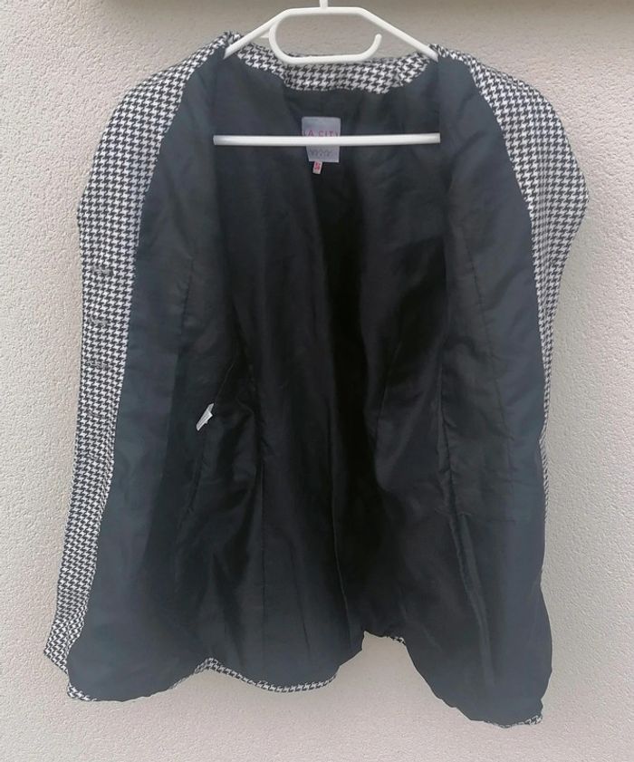 Veste / blazer noir blanc pied de poule Taille S La City - photo numéro 9