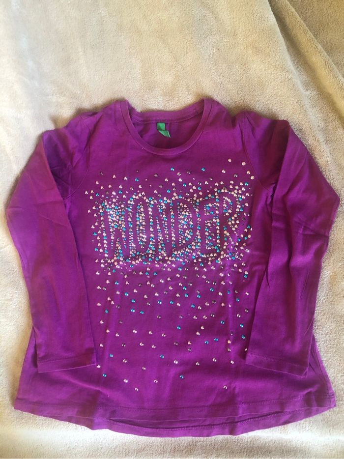 T-shirt manches longues strass