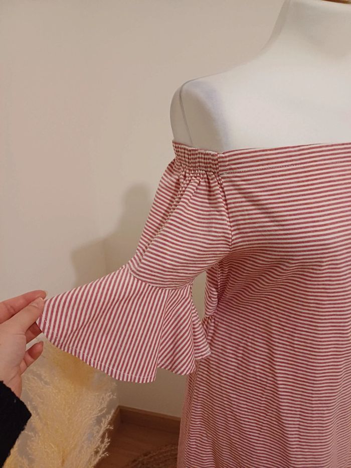 Robe rayée à épaules découvertes Kling taille S/M 36/38 - photo numéro 3