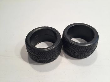 Lot x2 pneu arrière 335/35 ZR17 pièce miniature Burago Ferrari 348 tb 1989 1/18 1/18e 1/18ème #A7