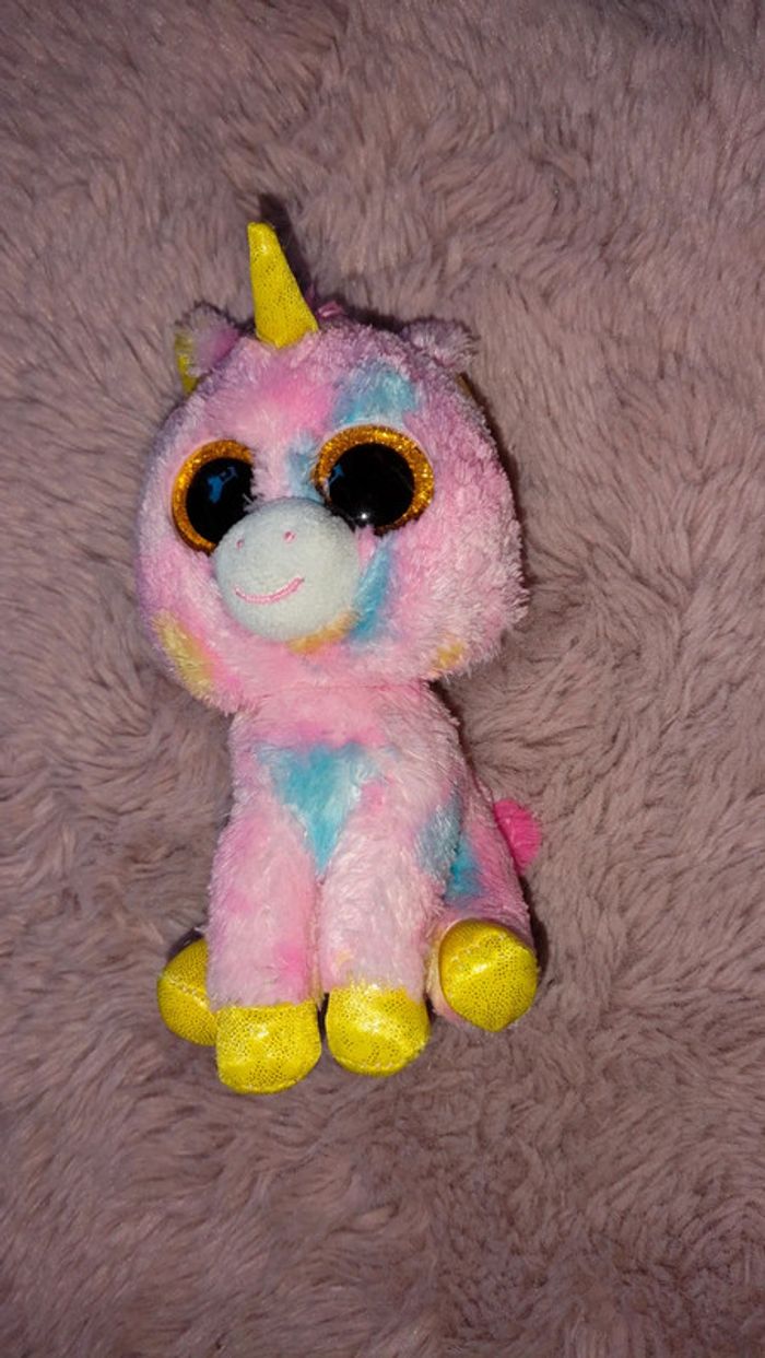 Peluche licorne multicolore - photo numéro 2