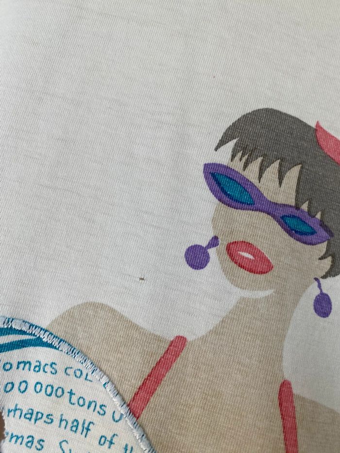 T-shirt blanc motifs dessin femme vintage Jessica J M - photo numéro 9