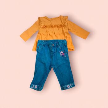 💎 Joli ensemble c&a et mots d'enfants taille 6 mois 🩷