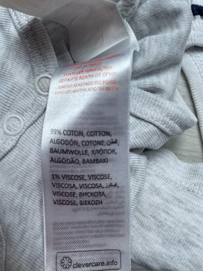 Lot de 2 bodys garçon DPAM 3 mois - photo numéro 5