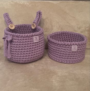 2 paniers de rangement ( fait main) 