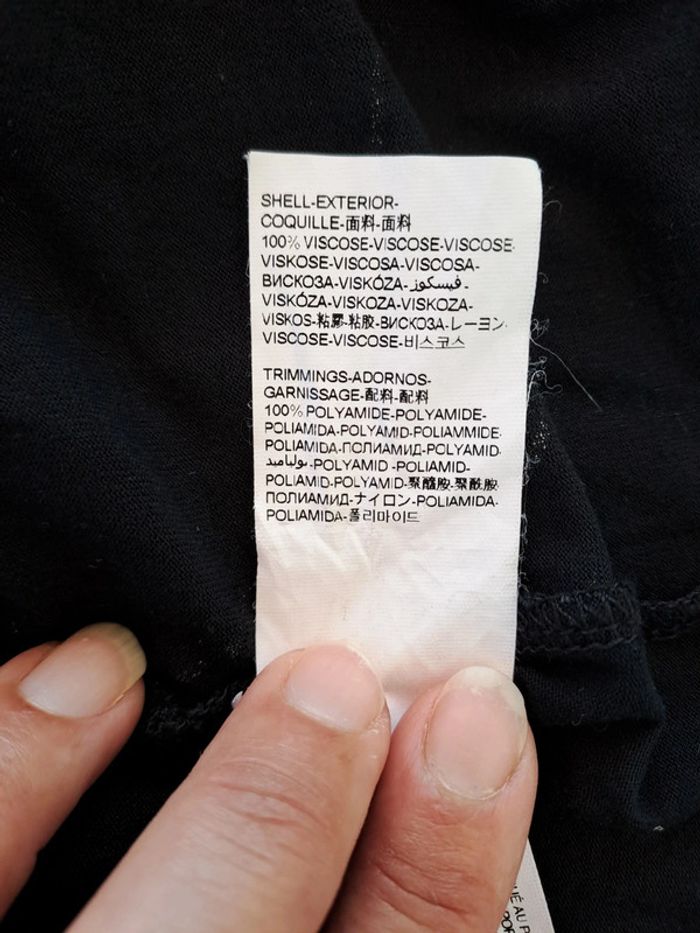 Robe été noire et blanche Desigual t. S décolleté V - photo numéro 9