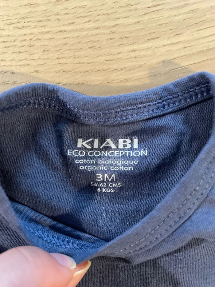 T-shirt manches courtes bleu 3 mois kiabi - photo numéro 2
