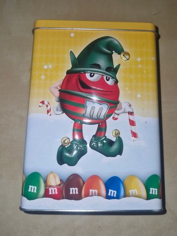 Boite métal m&m's de Noël : le lutins rouge