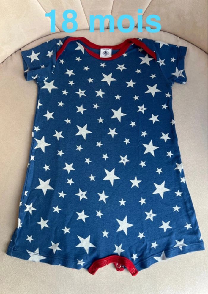 Barboteuse étoiles 100% coton 18 mois - Petit Bateau