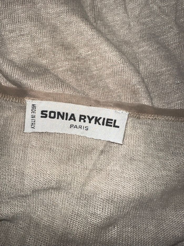 Cardigan beige crème tulle mesh Sonia Rykiel T38 M - photo numéro 3