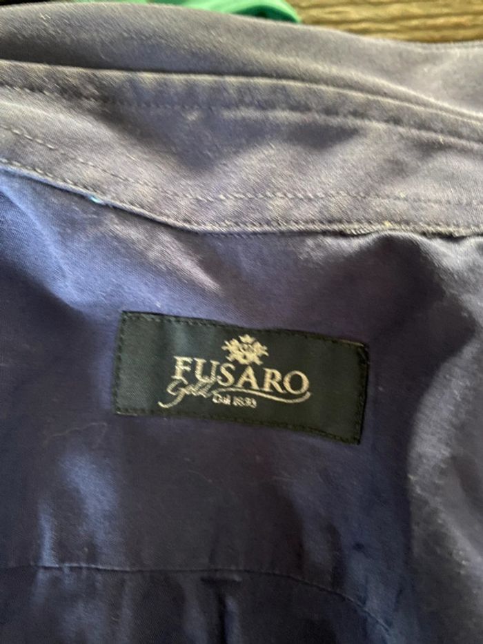 Chemise homme, bleu marine, taille 40 , Fusaro - photo numéro 8