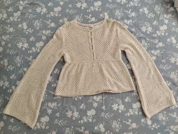 Très jolie maille crochet Promod taille M neuf