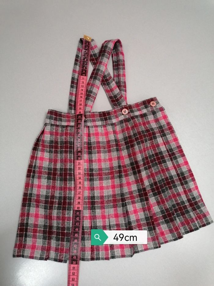 Robe salopette à carreaux laine fabrication française 2ans - photo numéro 7