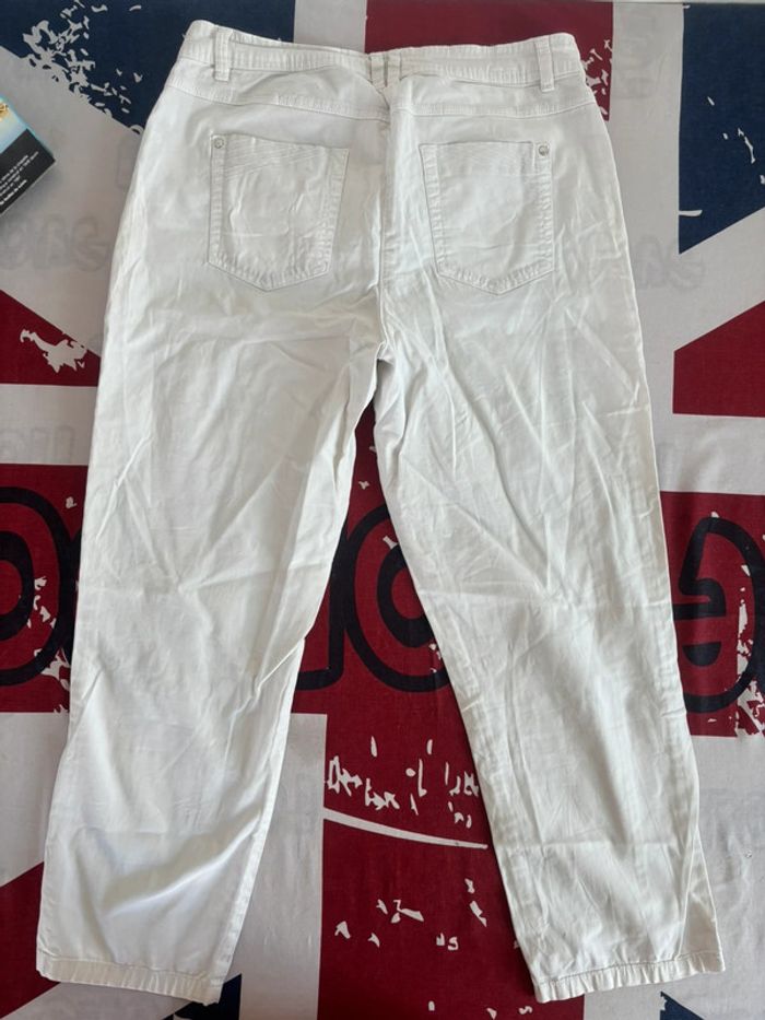 Pantacourt blanc taille 38/40 candae - photo numéro 11