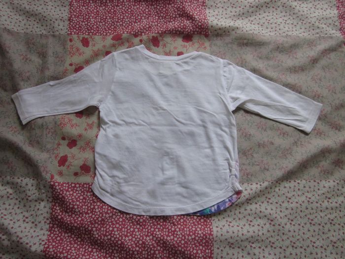 T-Shirt manches longues blanc 9 mois - photo numéro 2