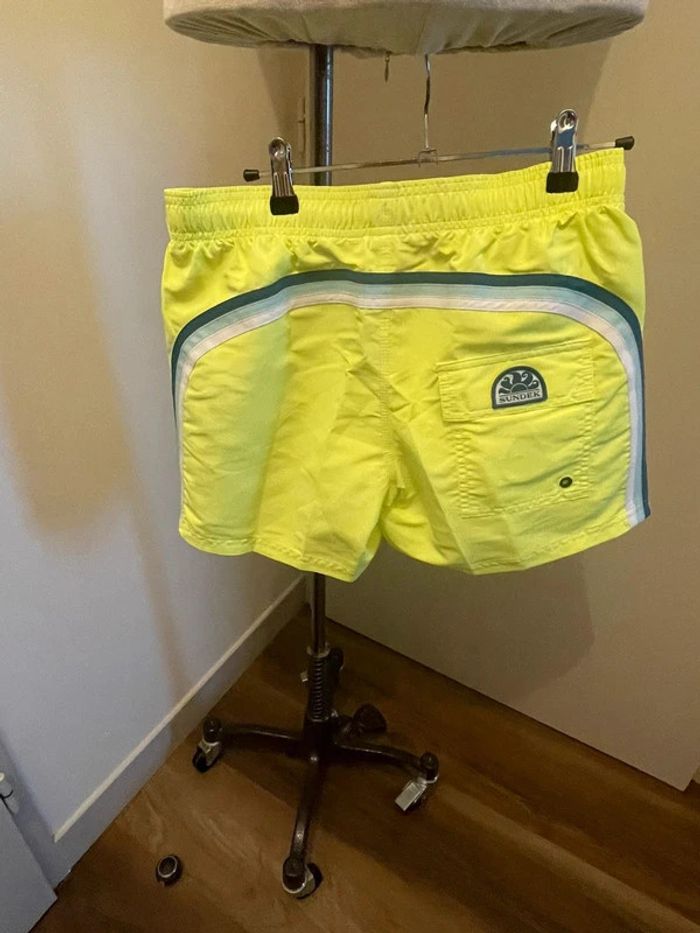 Sundek - Short de Bain Taffeta iconqiue jaune Fluo taille S