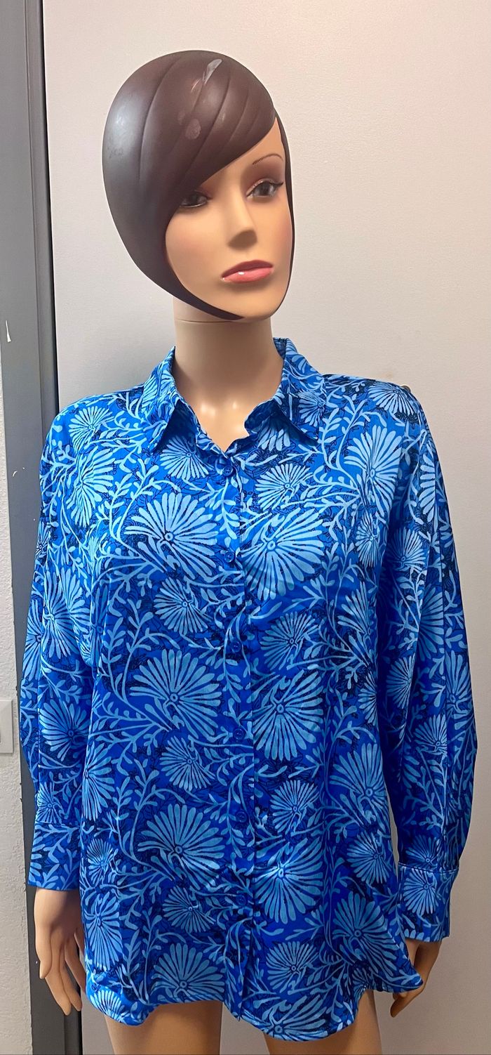 Chemise ML turquoise