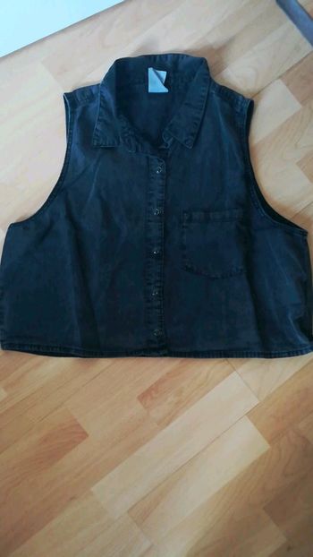 Chemise sans manches jean courte