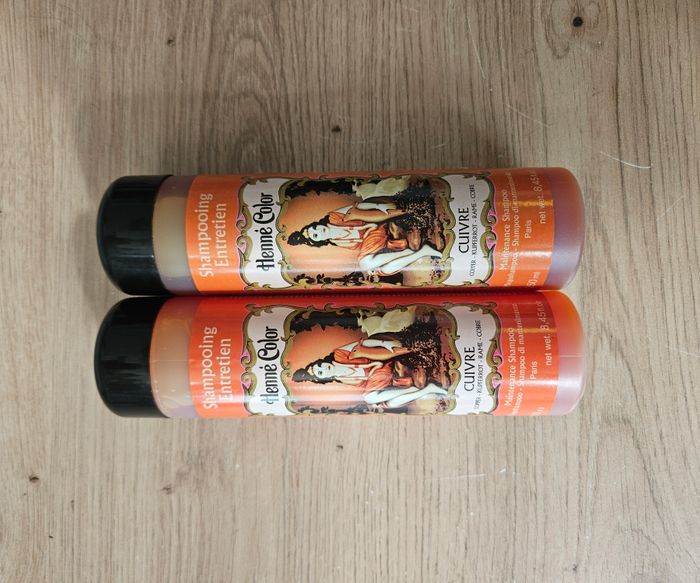 Lot de 2 Shampoing entretien couleur enrichi à l’extrait de henné - Henné Color - Cheveux cuivre