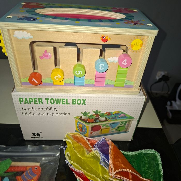 Jouet en bois 6en1 Montessori pour bébé - photo numéro 4