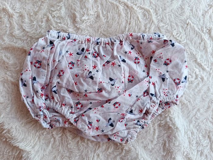 Ensemble 5 pièces (robe+boomer+tee shirt+gilet+chapeau) Fille 6 mois oiseau mer Sergent major - photo numéro 7