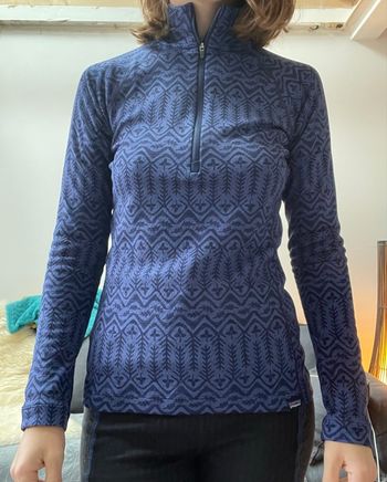 Sweat Patagonia thermique  marine motifs XS