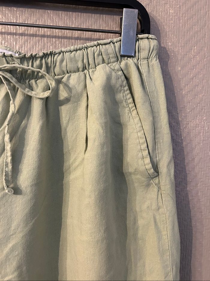 Pantalon à jambes larges contenant du lin - photo numéro 3