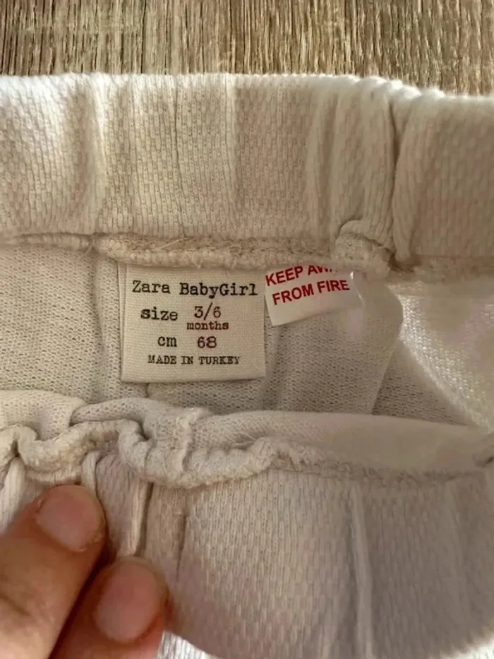 Pantalon fille blanc zara 3/6 mois - photo numéro 5