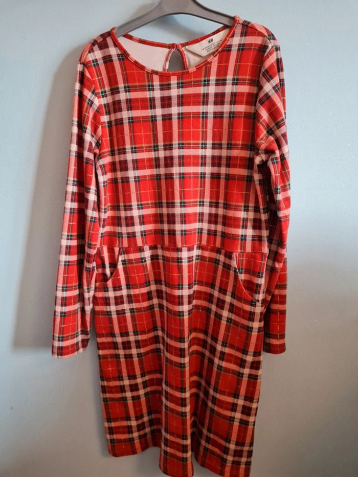 Robe rouge à carreaux H&M 8/10ans