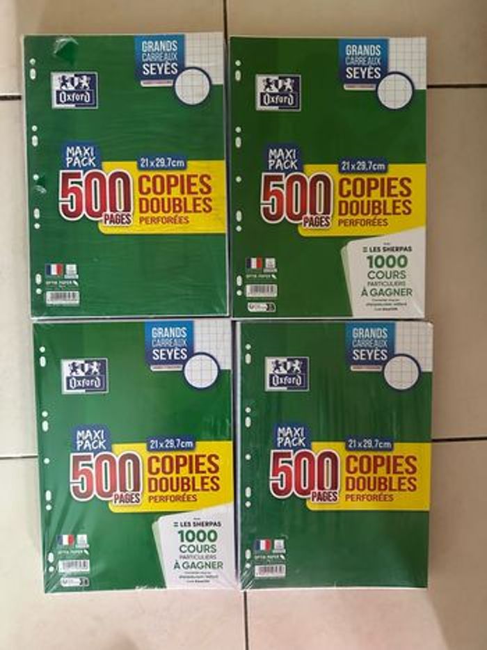 Quatre. Paquets feuilles simples et quatre paquets feuille double.4000 feuilles - photo numéro 2