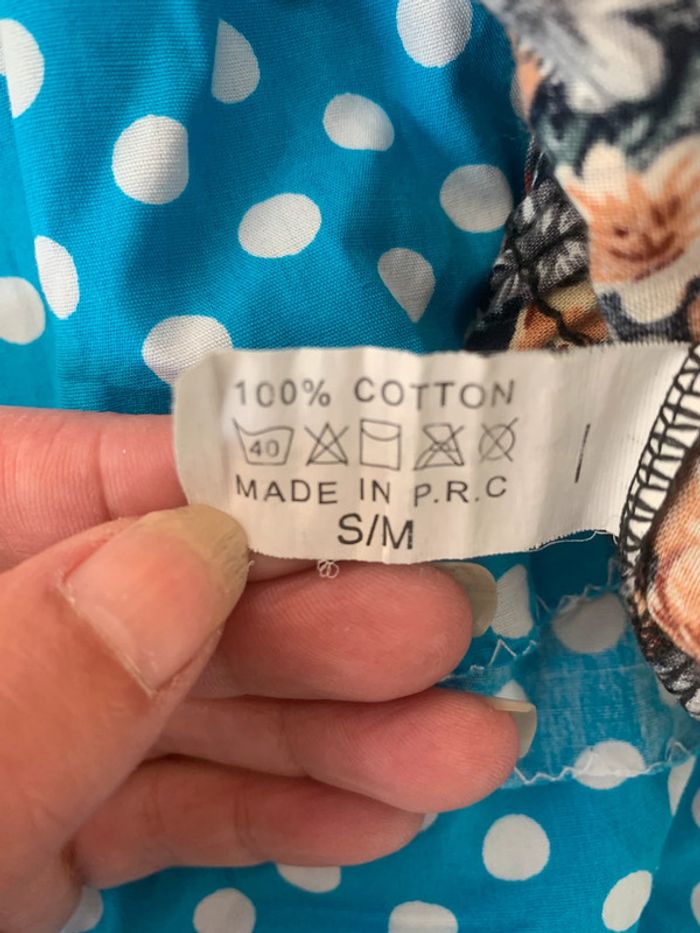 Jupe longue fleurie S-M taille élastique 100%coton - photo numéro 6