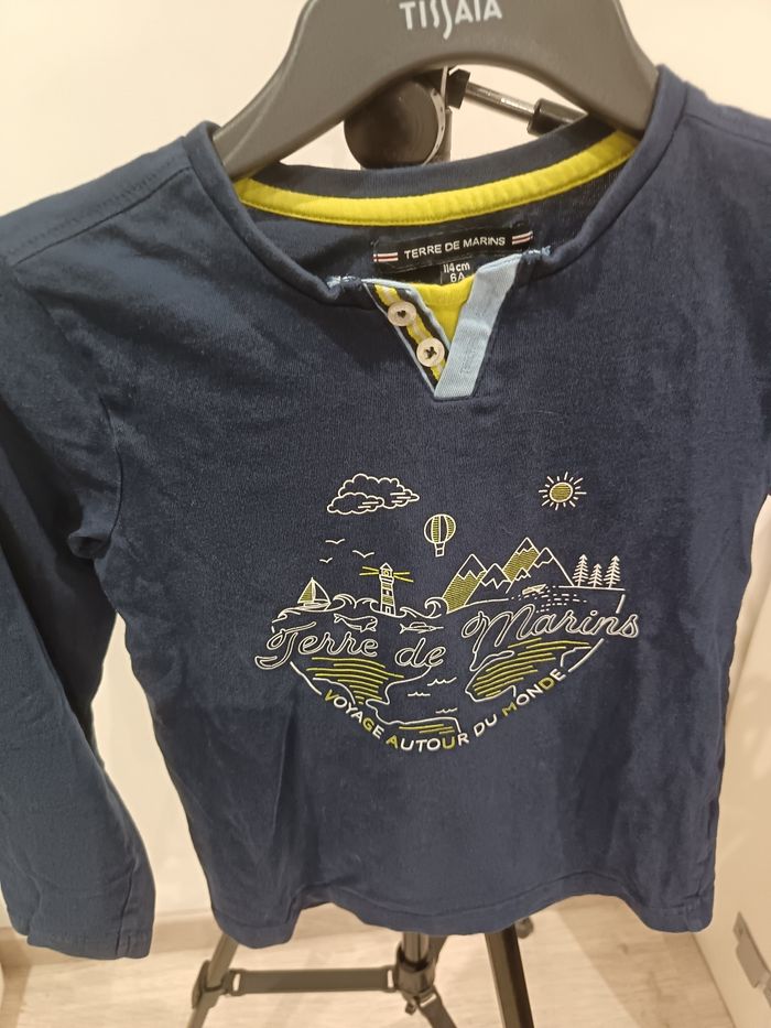 Tee-shirt manches longues 6 ans terre de marins - photo numéro 2