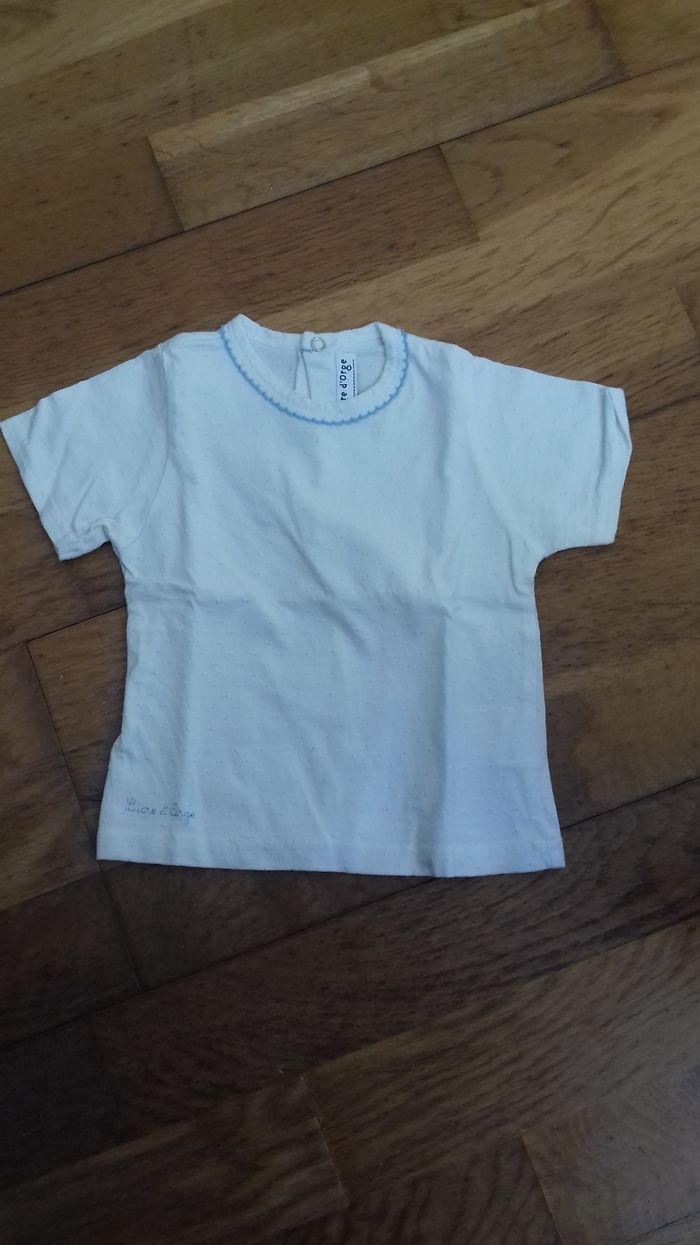 1 tee-shirt manche courte fille 12 mois - photo numéro 1