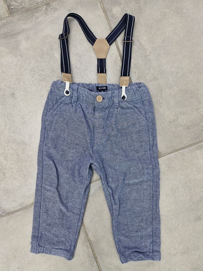 Pantalon léger avec bretelles Kiabi 18 mois