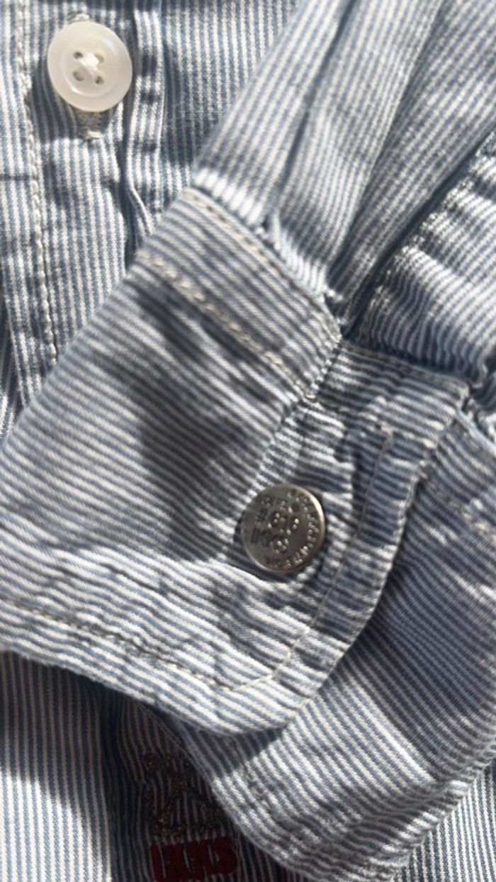 Chemise à rayures Ikks garçon 10 ans - photo numéro 4