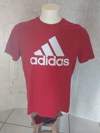 T-shirt adidas rouge logo blanc – Taille L