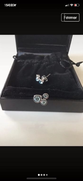 Boucles d’oreilles bleu clair neuves Swarovski élément