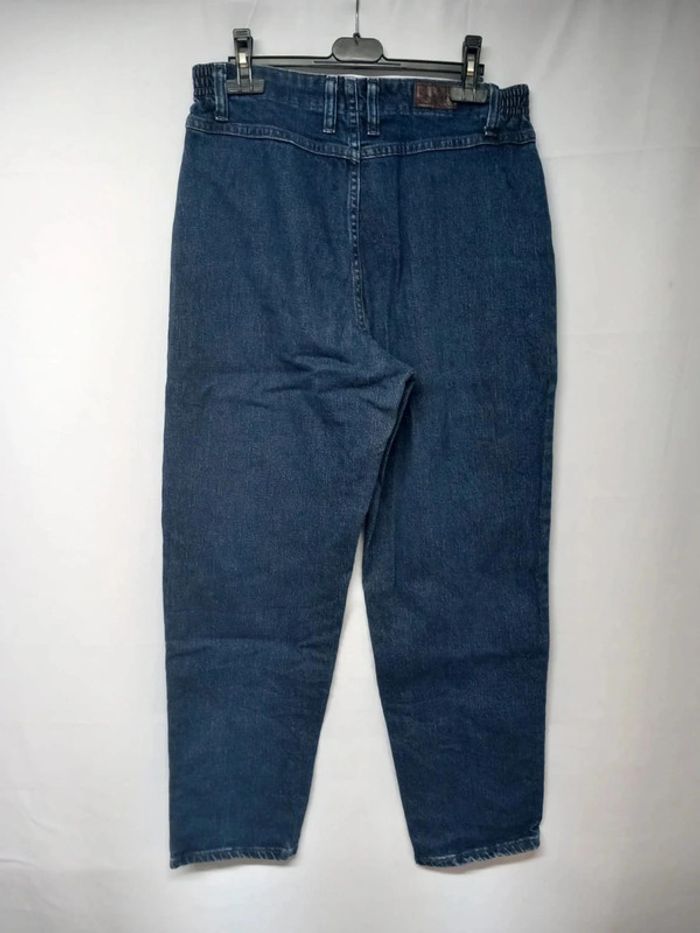 Jeans taille haute Lee vintage Bleu foncé en coton - photo numéro 2