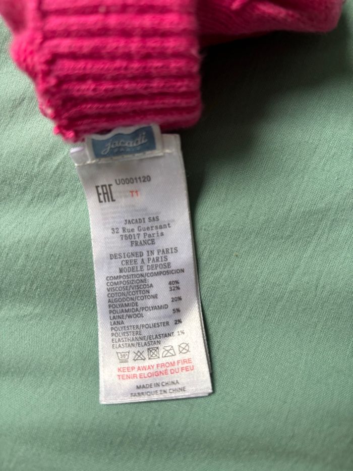 Gants roses jacadi taille 1 - photo numéro 2