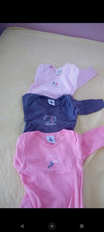 Lot de 3 bodies Petit bateau