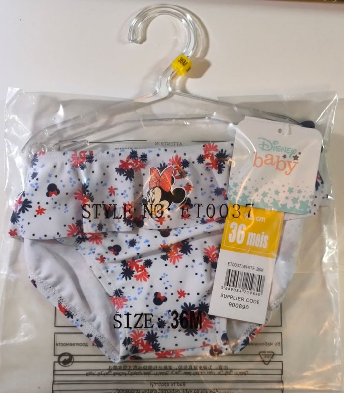 🐭 Maillot de Bain Bébé/Enfant Minnie Mouse Disney - 36 Mois ! 🐭