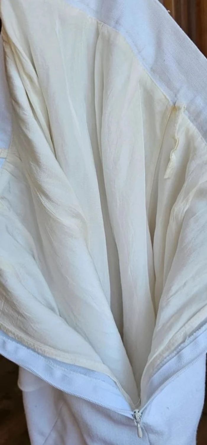 Jupe longue vintage blanche taille haute - photo numéro 6