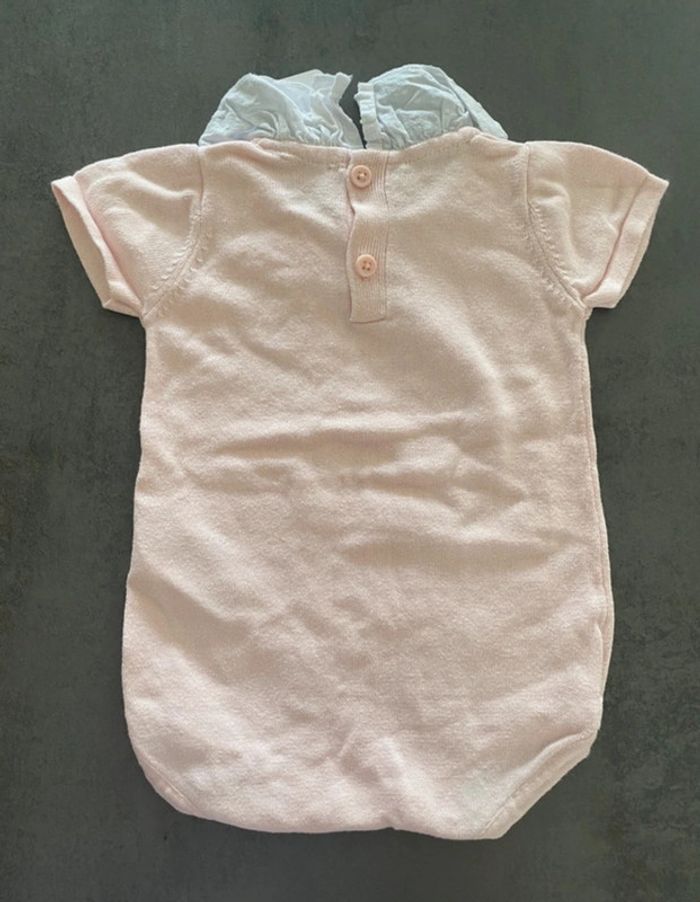 Combinaison rose pâle et blanche Primark 0-3 mois/62 cm [ref.57B070] - photo numéro 3
