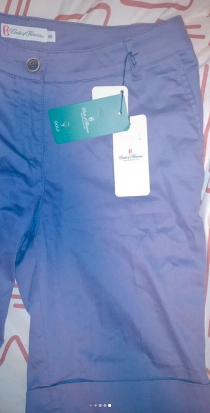 Pantacourt/Bermuda de Golf - Violet - Taille S/36 - Comte of Florence - photo numéro 8